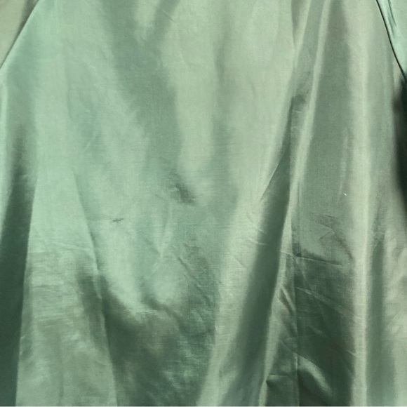 K brand Vintage Jacket Green Large DEKALB Patch Full Zip 70's 80's Nylon Farmer - Picture 9 of 16